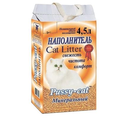 Наполнитель Pussy-cat  4,5л минеральный  /201