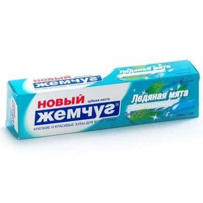 Новый жемчуг 100мл Лед мята+отбеливание зубная паста/4/40