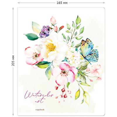 Тетрадь 48л кл ArtSpace Цветы Watercolor flowery